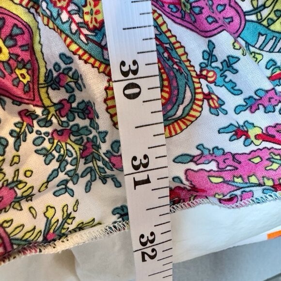 Multicolour Paisley Summer Mini Dress 100 Cotton - Picture 9 of 9